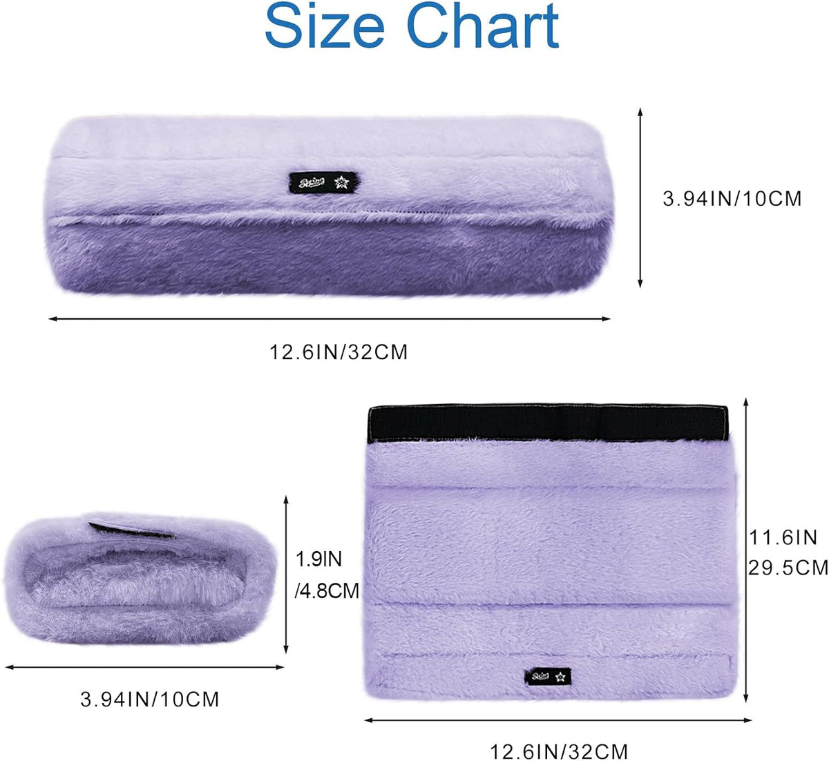 SPRING SEAON Wheelchair Armrest Pads Covers Fuzzy Desk Chair Arm Pads Soft