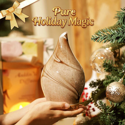 Porseme Oil Diffuser 3D Glass Aromatherapy Ultrasonic Humidifier, Air Refresh Auto Shut-Off, Timer Setting, BPA Free for Home Hotel Yoga Leisure SPA Gift 150ml Last 6H - Colors A