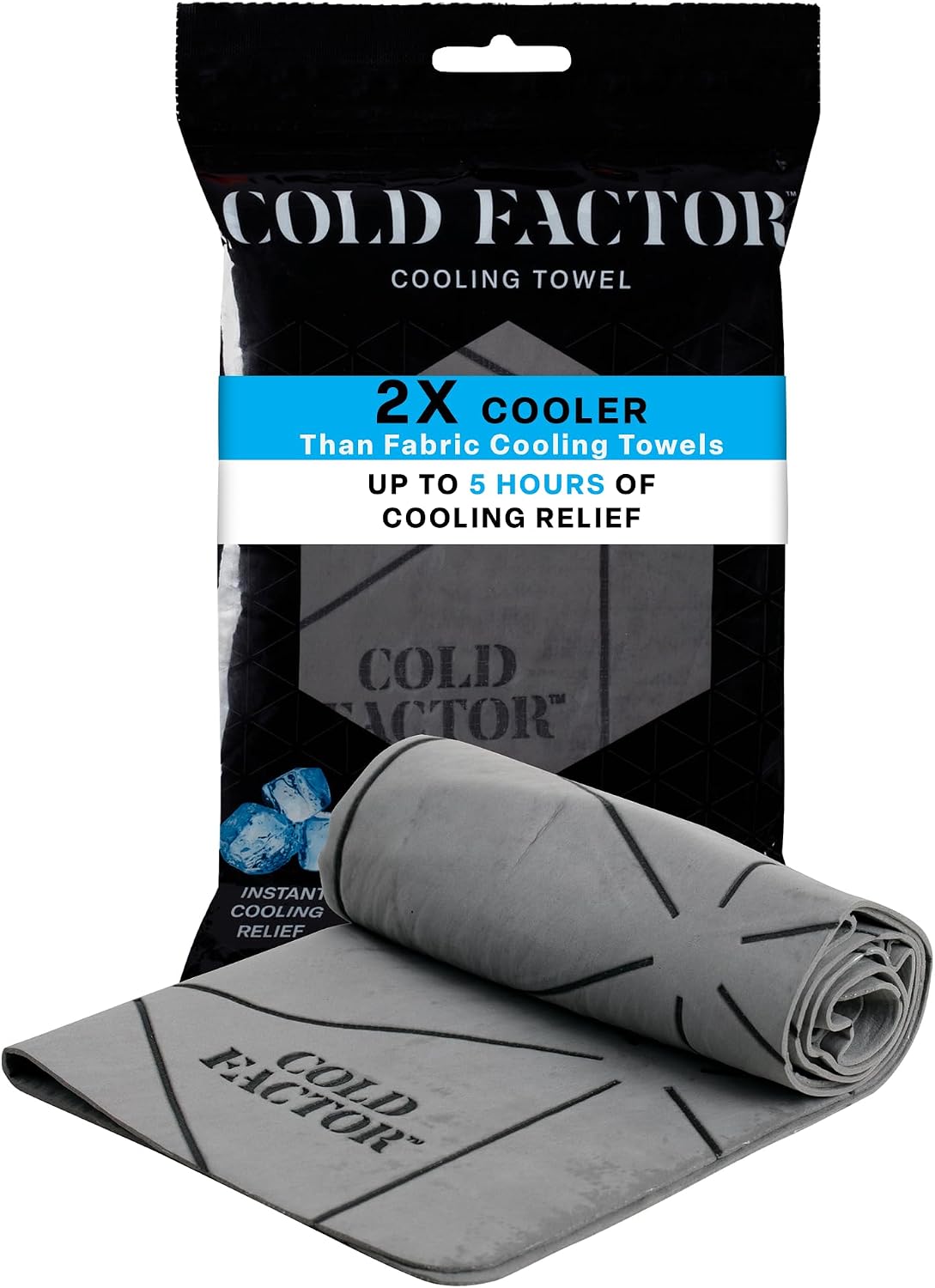 COLD FACTOR Instant PVA Cooling Towels, Cooling Neck Wraps, Blue, 3 Pack