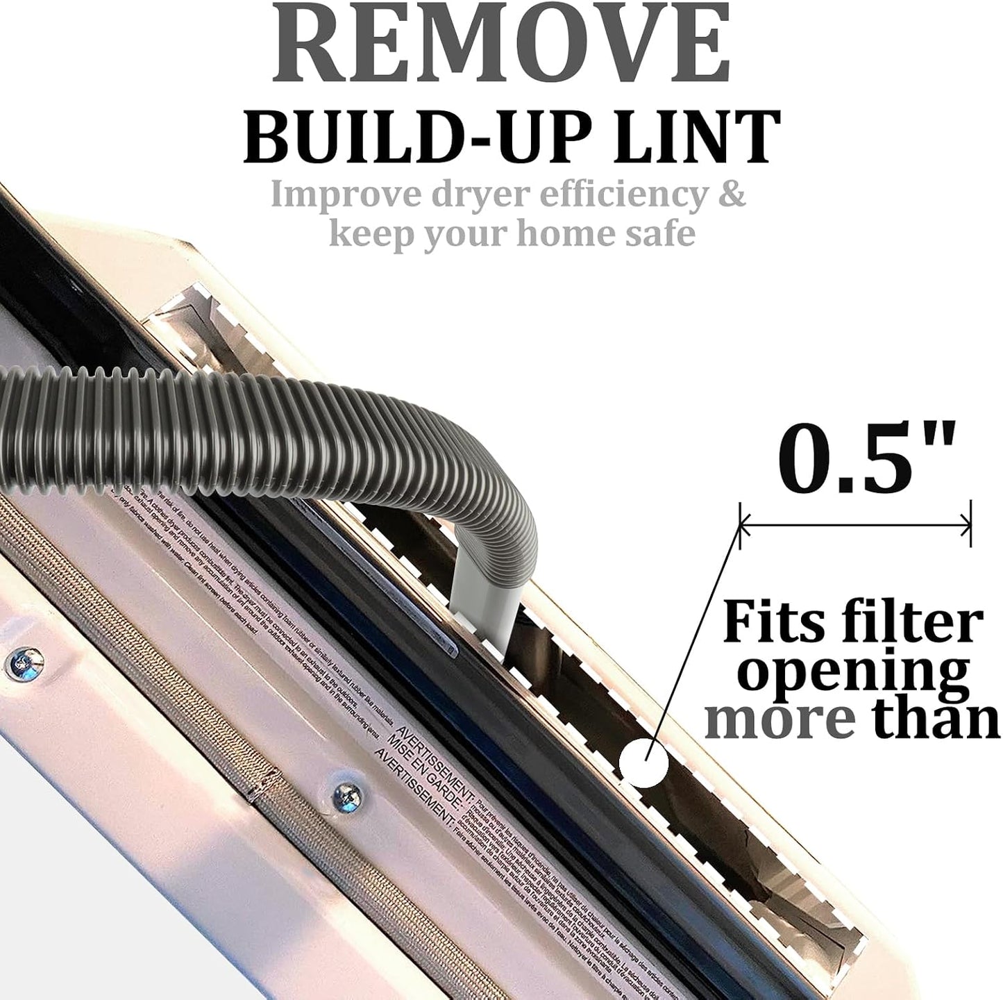 Fullclean Dryer Vent Lint Vacuum Attachments Hose for Dyson Gen5 V15 V15s V12 V11 V10 V9 V8 V7 Detect Absolute Cyclone Outsize Slim Nozzle Crevice Flexible Lint Removal Tool Dryer Vent Cleaner Kit