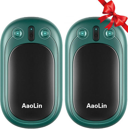 AI Hand Warmers Rechargeable, AaoLin Electric Hand Warmers Reusable, 12Hrs Long Heating, Portable Pocket Handwarmer Great Gift for Outdoors, Camping, Golf, Hunting Gear