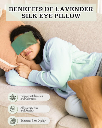 Hihealer Lavender Eye Pillow for Sleeping, Weighted Eye Mask for Spa, Yoga