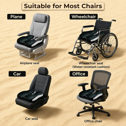 Memory Foam Ergonomic Seat Cushion for Office Chairs Pain Relief