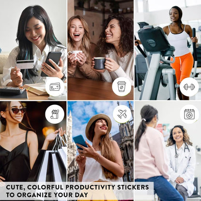 Andaz Press Colorful 7 Days of Week Stickers, Day Week Calendar Stickers for Adults Planner Day Dots Food Labels for Food Containers Date Calendar Planner Stickers Week Day Sticker Labels, 480-Pack