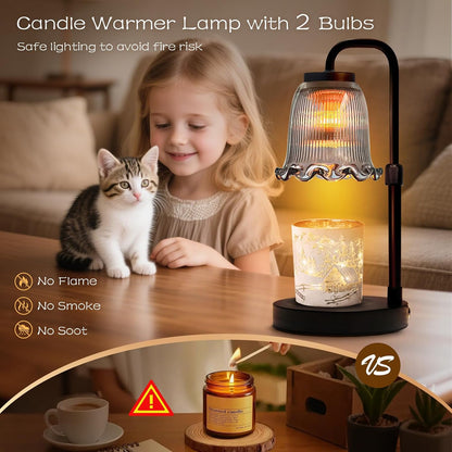 Adjustable Candle Warmer Lamp with Timer: Mothers Day Gifts Lamp fits All Candle Jar Home Decor - Wax Warmer for Scented Wax - Birthday Gifts for Women