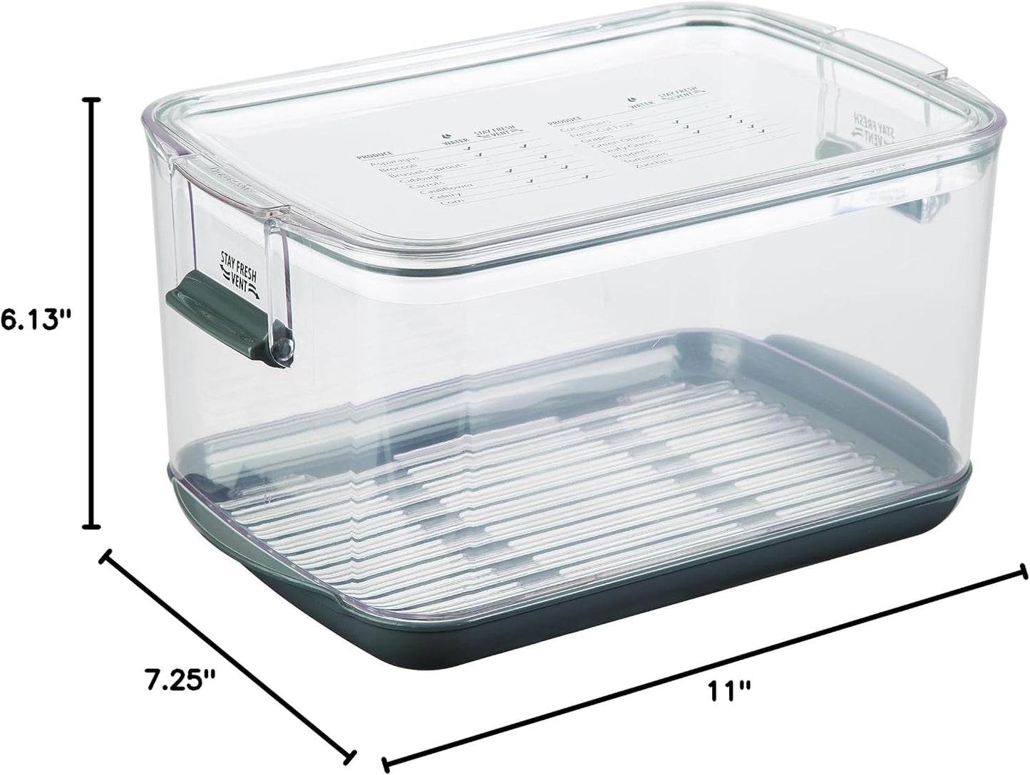 ProKeeper Produce Storage Container with Stay-Fresh Vent System – 5.7 Quarts, Airtight for Fruits & Vegetables | Stay-Fresh Vent System Keeps Fruits & Vegetables Fresh Up To 2x Longer, BPA-Free and Dishwasher Safe