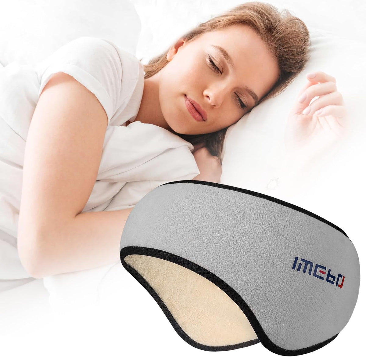 Sleep Mask & Earmuffs for Sleep - 2 in 1 Ear & Eye Mask with Ear Plugs