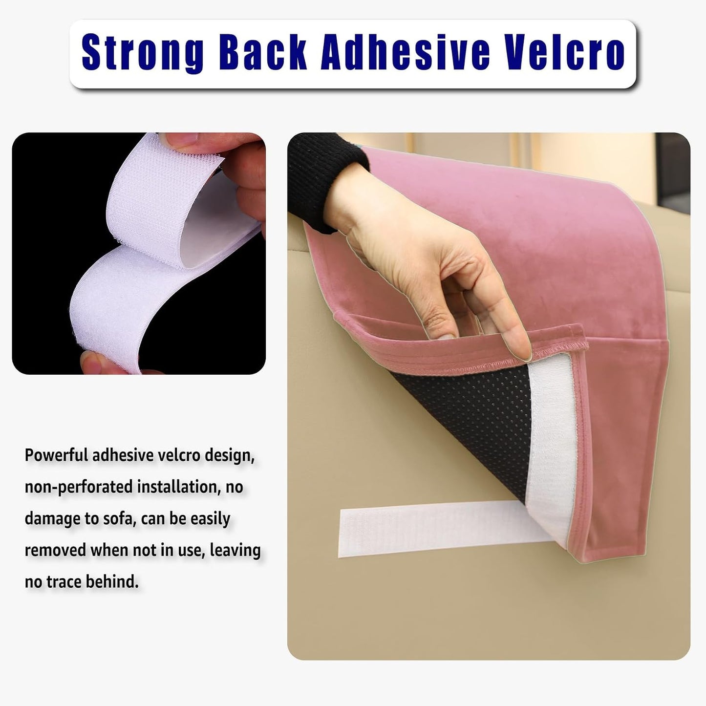 Adjustable Headrest Pillow for Recliners and Armchairs - Non-Slip Velvet Cushion for Neck Support and Pain Relief (Gray)