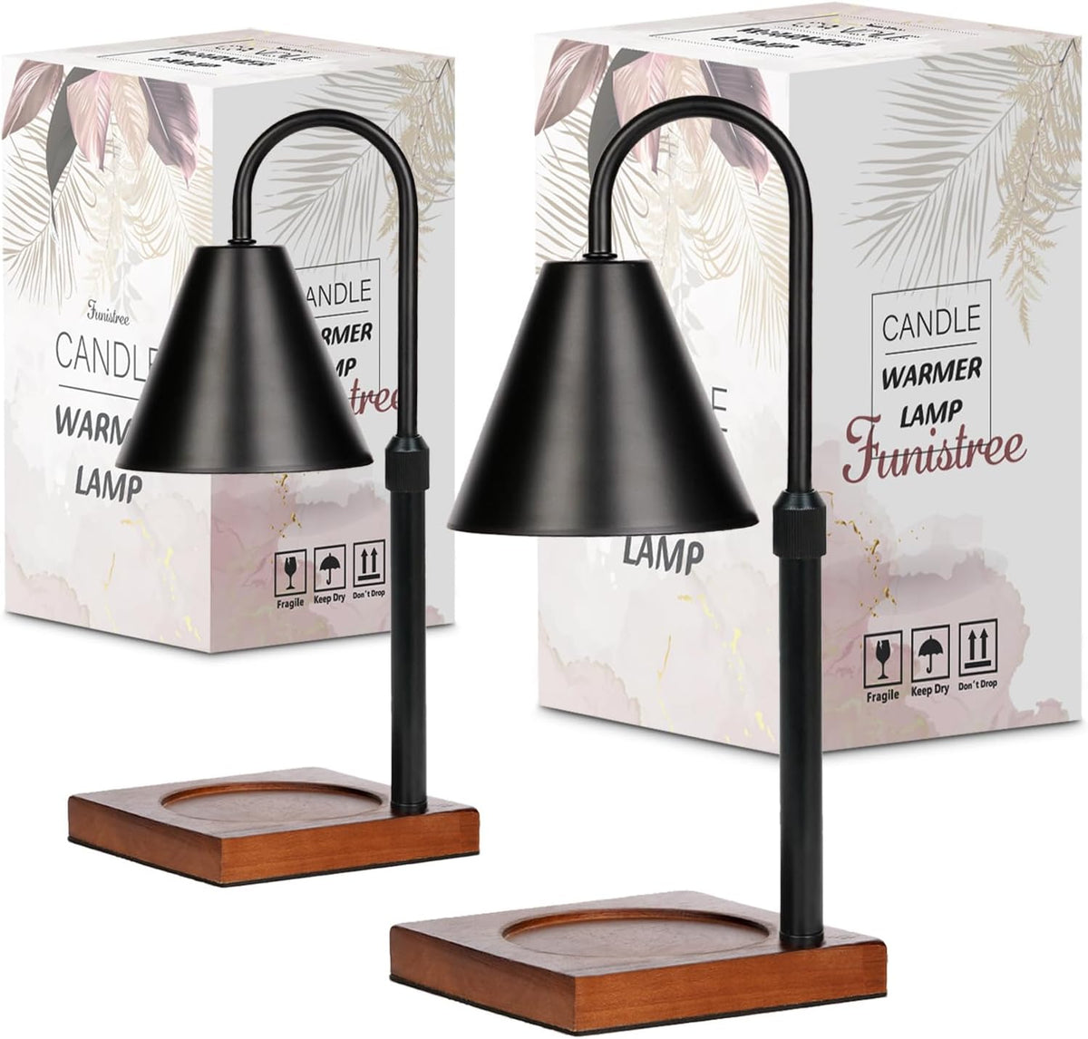 Modern Candle Warmer Lamp with Timer, Dimmable Candle Lamp Warmer, Mothers Day Birthday Gifts for Women Men, Black Candle Warmer, Adjustable Candle Light Warmer, Cozy Living Room Bedroom Home Decor