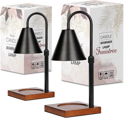 Modern Candle Warmer Lamp with Timer, Dimmable Candle Lamp Warmer, Mothers Day Birthday Gifts for Women Men, Black Candle Warmer, Adjustable Candle Light Warmer, Cozy Living Room Bedroom Home Decor