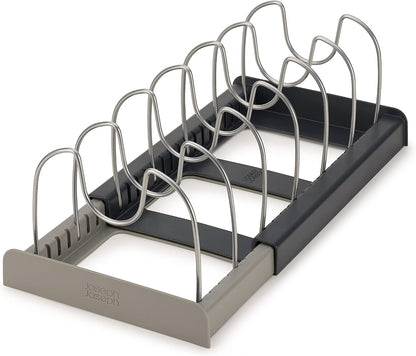 Joseph Joseph DrawerStore Cookware Organizer, Baking Tray Rack, Space Saving Storage for Pans, Lids, Cutting Boards