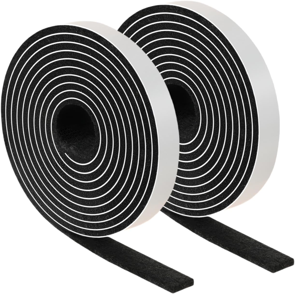 Felt Strips with Adhesive Backing Heavy Duty Cuttable Felt Tape Roll Furniture Pads for Chair Legs - Protecting Hardwood Floors, Chair Wall Protector (Black, 80 x 0.5 x 0.14 Inch)