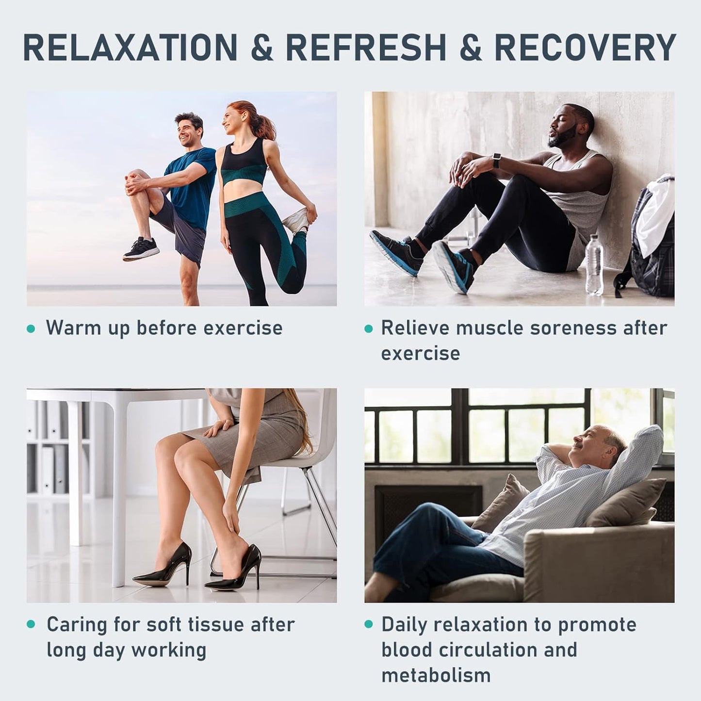 QUINEAR Leg Recovery Compression System for Athlete Post Workout, Professional Sequential Device for Massage Therapy, Foot and Leg Recovery Boots, Improve Circulation Reduce Muscle Soreness (Medium)