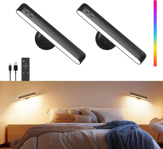 Rechargeable Battery Operated Wall Sconces 7500mAh, Wall Lights for Bedroom
