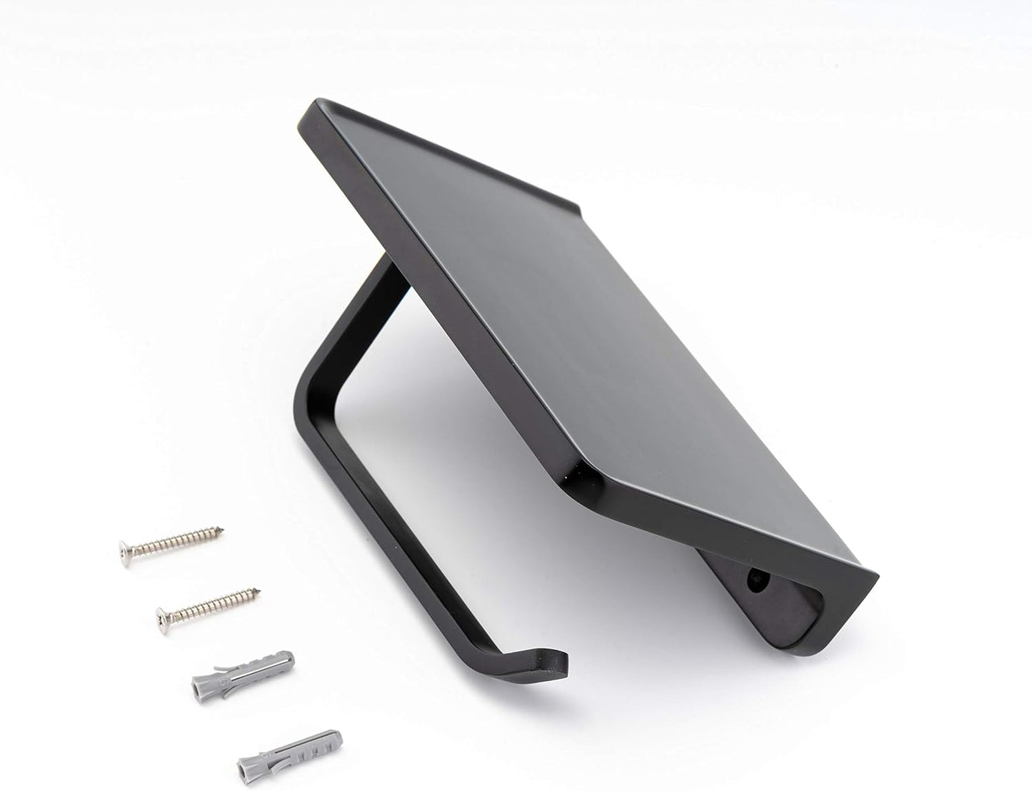 Linkaa Bronze Toilet Paper Holder with Shelf Oil Rubbed Bronze,Wall Mount | Toilet Tissue Roll Holder Dispenser with Phone Shelf Storage holder for Bathroom Kitchen丨Heavy Duty Zinc Alloy Material