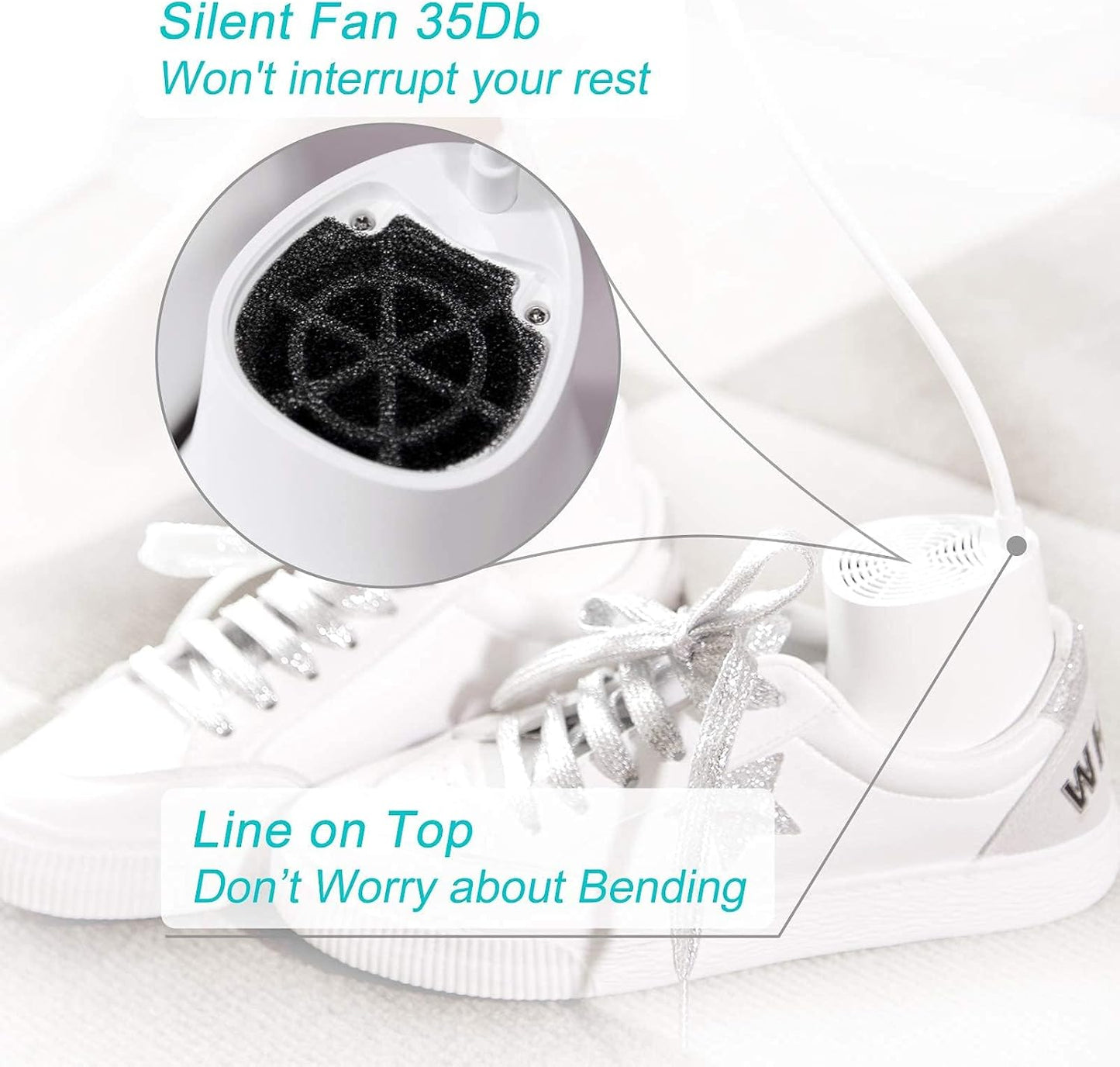 Shoe Dryer and Ozone Deodorizer with Timer Boots Dryer Portable | Shoes Socks Boots Warmer, No Noise | Strong Wire | US Plug