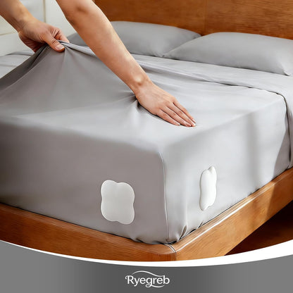 Sheet Holders Bed Sheet Grippers - Fitted Sheet Holder for Corners Keep Sheets Firm & Tight Fit All Sheet Sizes Sheet Straps Clips Easy Installation