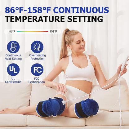 JOBYNA Ankle/Toe/Foot Warmer | Full Coverage Heated Foot Wrap |86-158℉ Continuous Setting| 10-90min Timer| Electric Heating Pad for Plantar Fasciitis Relief, Neuropathy Pain Relief for Foot(1 Pack)