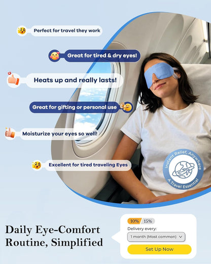 16 Pack Steam Eye Masks for Dry Eyes, Disposable Self-Heating Warm Compress