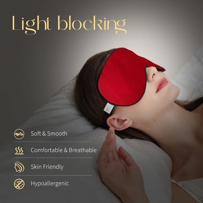 ZIMASILK Adjustable 100% Mulberry Silk Sleep Mask | Super-Smooth Soft Natural Silk Eye Mask for Sleep, Travel, Multiple Color Options ( Navy Blue )