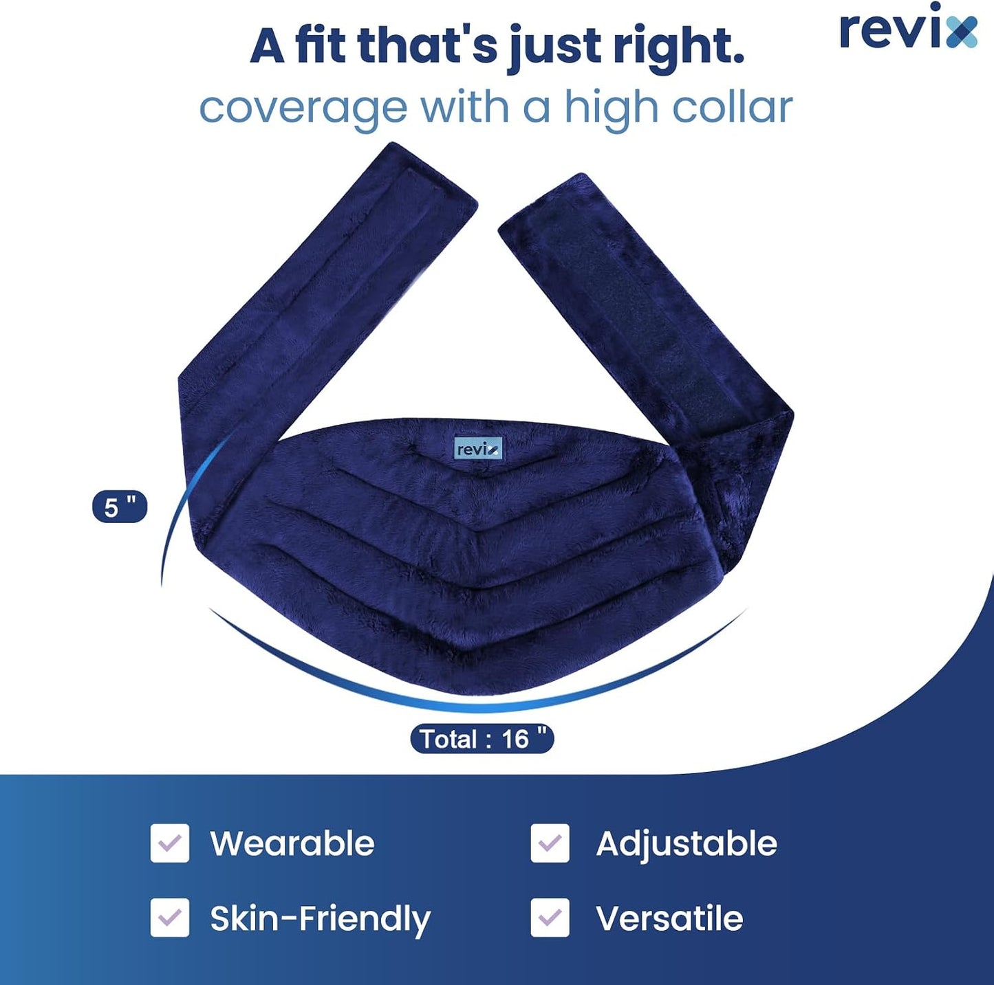REVIX Microwave Heating Pad for Back, Wearable Moist Heat Waist Wrap, Gray | Wearable Microwave Heating Pad, Waist Wrap With Flaxseed & Clay Beads for Moist Heat Therapy and Hands-Free Use