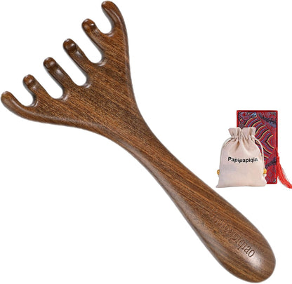 Wood Therapy Massage Tools – Wooden Manual Guasha Tool, Handheld Body & Scalp Massager, Trigger Point Scraper, Reflexology & Lymphatic Drainage Inspired Wooden Massage Tool for Face, Neck, Back & Legs