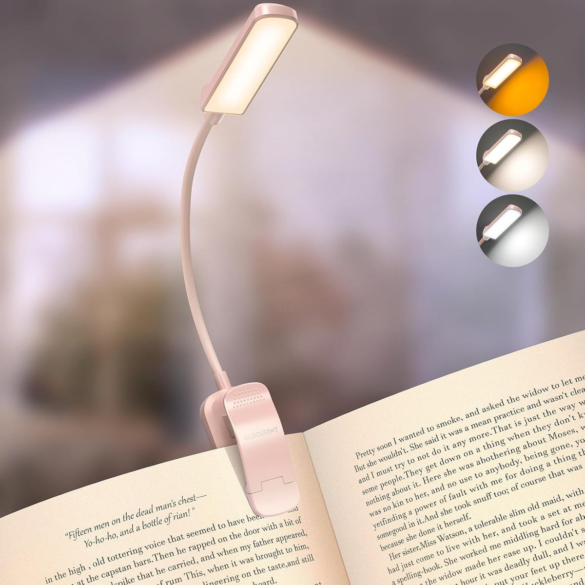Glocusent 13 LED Book Lights for Reading at Night, Gifts for Book Lovers