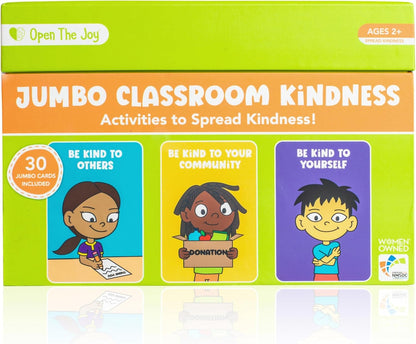 Open The Joy Jumbo Calming Cards, SEL Mindfulness Cards for Kids 3+