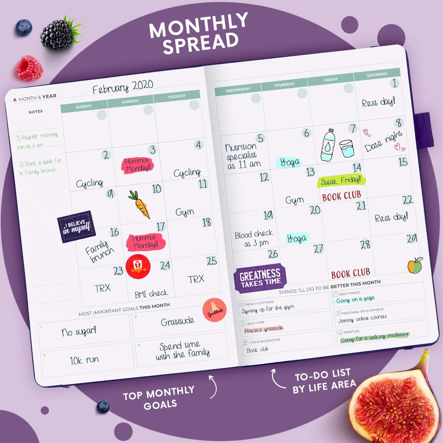 Clever Fox Wellness Planner & Food Journal for Weight Loss, A5 Orange | 5.8"x8.3" nutrition & exercise tracker for women tracking meals, diet & symptom diary, calorie counter notebook, stickers