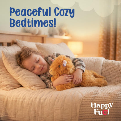 Bunny Microwavable & Weighted Stuffed Animals - 1.5 Lbs Unscented Heating Pad for Period Cramps Pain Relief and Anxiety, Cute Bunny Plush Toys Gifts for Women Girls Adults and Kids by Happy Fuel