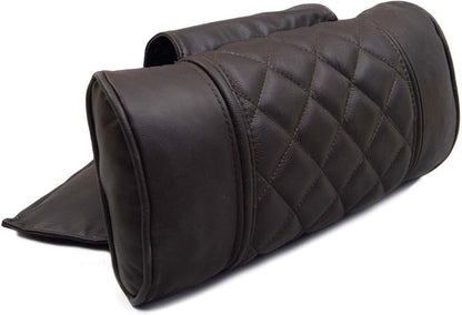 Octane Seating Pillow for Recliner Chairs | Diamond Stitching | Brown Italian Leather