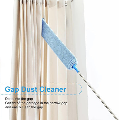 4PCS Microfiber Duster Kit, 3 in 1 Microfiber Dusters Retractable Gap Dust Cleaner and Chenille Duster with 83 inches Extra Long Extension Pole for Cleaning Ceiling Fan, High Ceiling