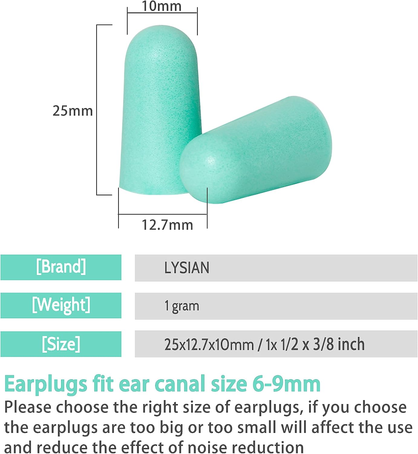 LYSIAN Foam Ear Plugs for Sleep, 60 Pairs, 38dB SNR, Purple | Ultra-soft noise reduction earplugs for snoring, shooting, study, work & travel; 38dB SNR, hearing protection