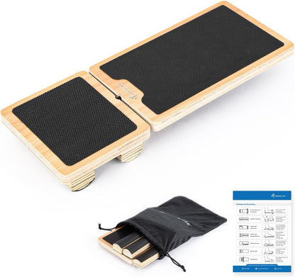 StrongTek Ankle Mobility Board, Wooden Single-Leg Balance Trainer, Non-Slip