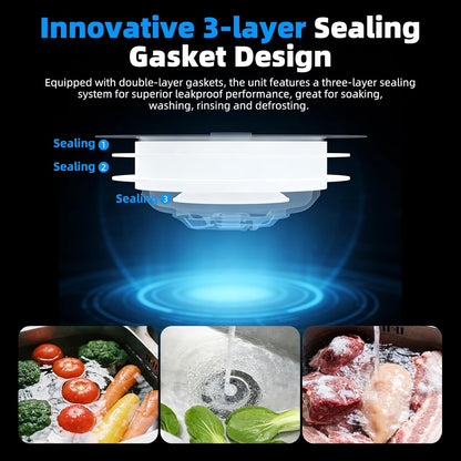 Hibbent 3 in 1 Kitchen Sink Drain Strainer, Metal Pop Up Stopper | Larger Anti-Clogging Basket, 3-Layer Seal, Detachable Sink Drain Plug for US Standard 3-1/2" Drain, Brushed Stainless Steel