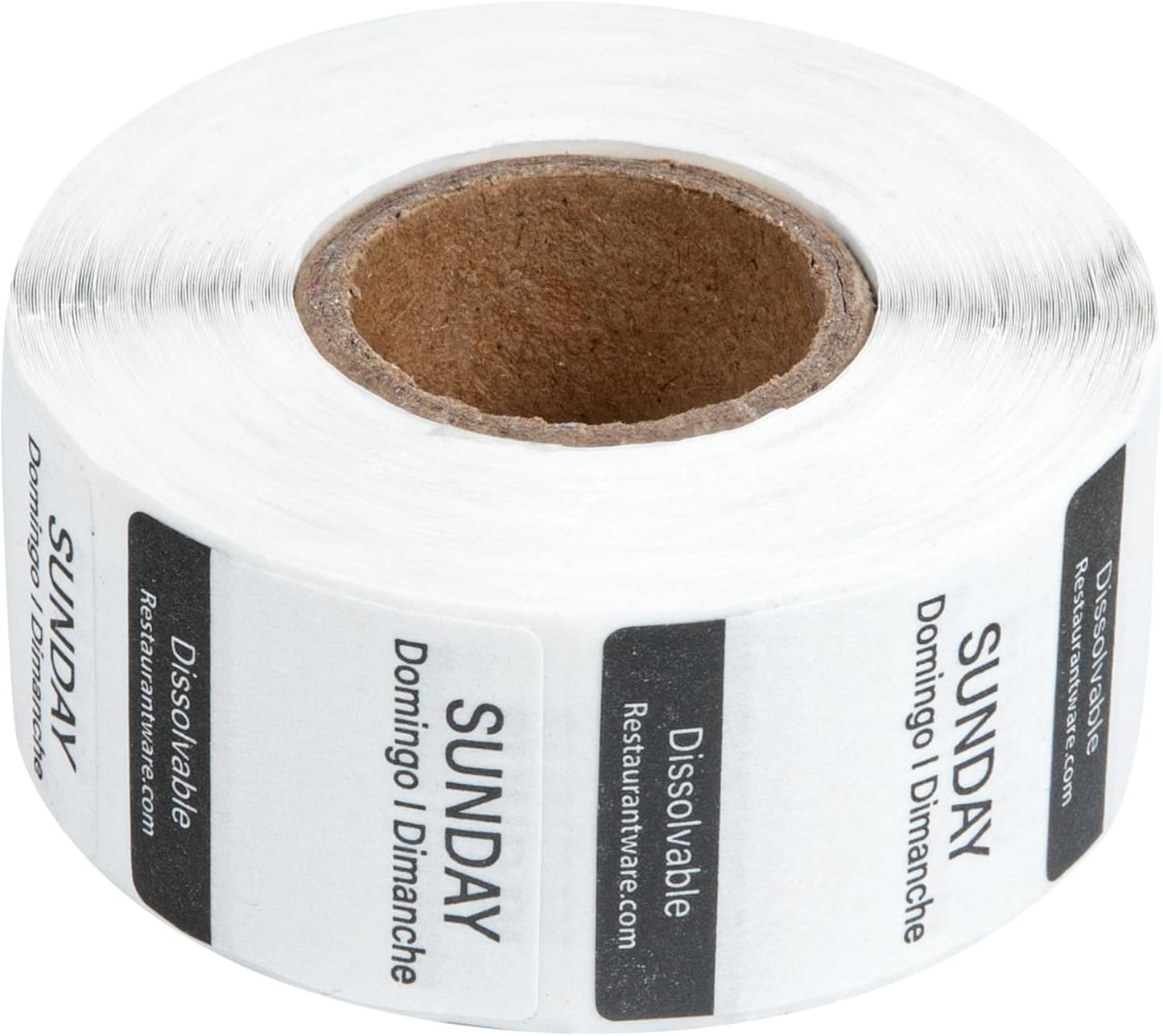 Restaurantware RW Smart 1 Inch x 1 Inch Food Rotation Labels 500 Dissolvable Food Safety Labels - Premium Trilingual Orange Paper Day Of The Week Labels For Food Storage Or Prep Saturday