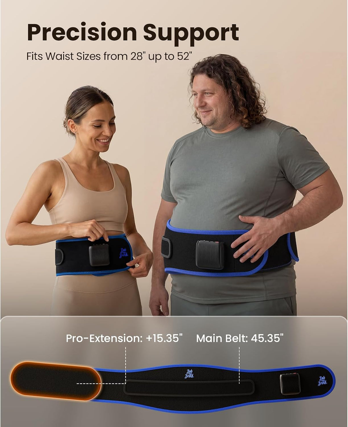 BOB AND BRAD ThermoRed Cordless Heating Pad for Lower Back with Red Light