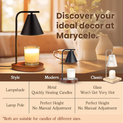 Marycele Candle Warmer Lamp with Timer, Vintage Home Decor, Gifts for Women