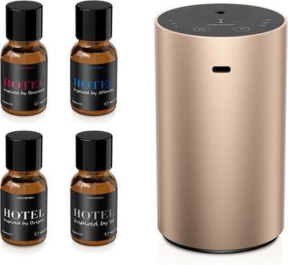 Airversa ADX Waterless Essential Oil Diffuser Starter Kit, Black
