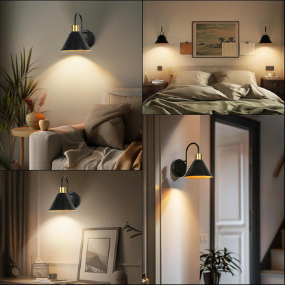 Frideko Rechargeable Wall Sconces Set of Two, 3 Color Dimmable Battery Operated Wall Lights with Remote, Black Wireless Wall Lamp with Timer, Indoor Sconce Lighting for Living Room Bedroom Picture