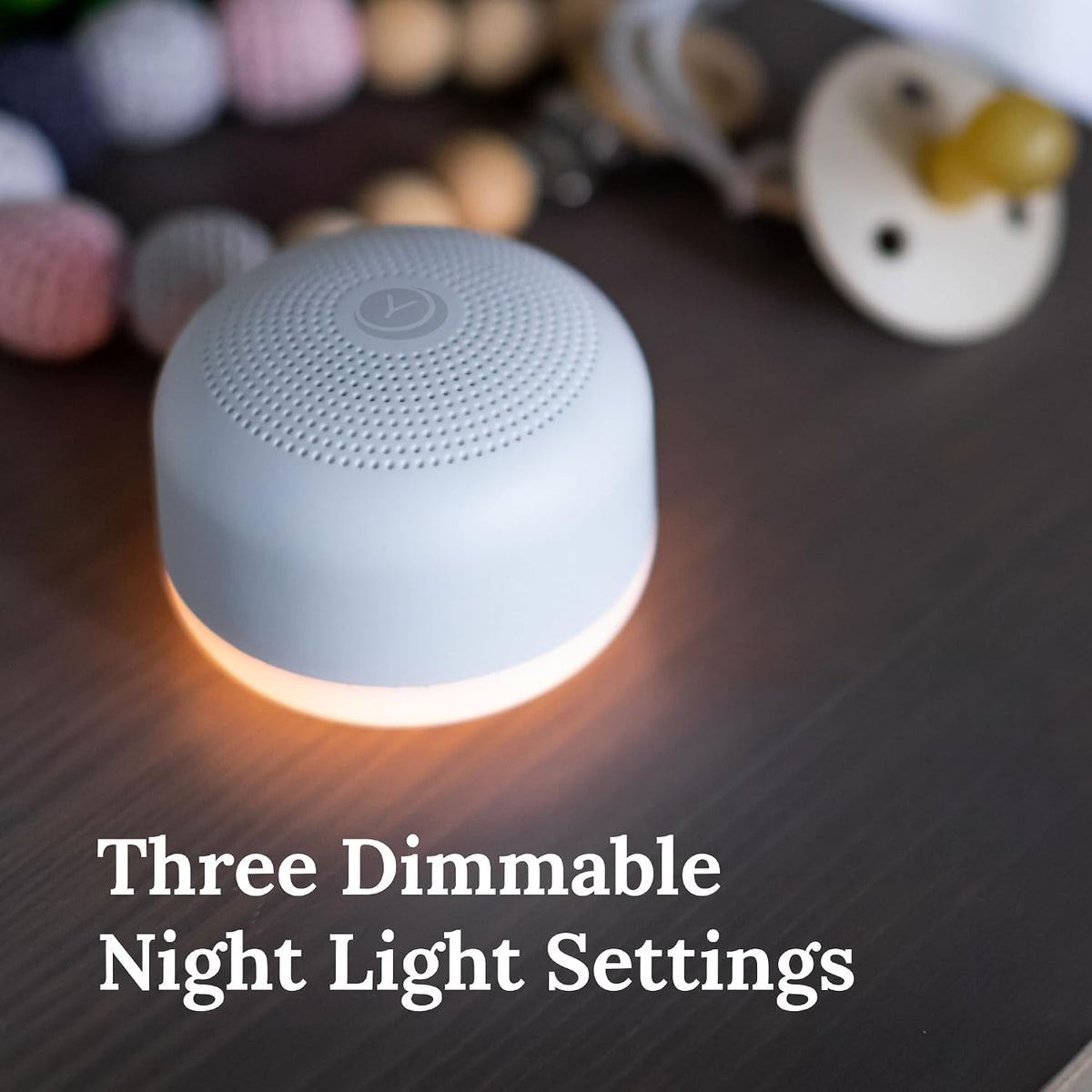 Yogasleep Travel Mini Portable White Noise Sound Machine, 6 Soothing Sounds, Volume Control, Dimmable Night Light, Sleep Therapy for Adults & Baby, USB Rechargeable, Lanyard Included