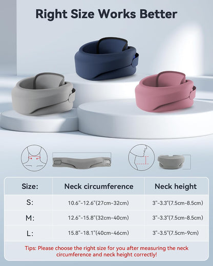 Heated Neck Brace Cervical Collar - Neck Support Brace with Heating Pad, Soft Foam Wraps Keep Vertebrae Stable and Aligned for Relief of Cervical Spine Pressure for Women & Men Black (L Size)