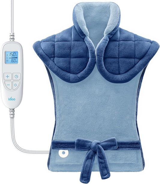 iDOO Weighted Heating Pad for Neck, Shoulders & Back, Christmas Gift