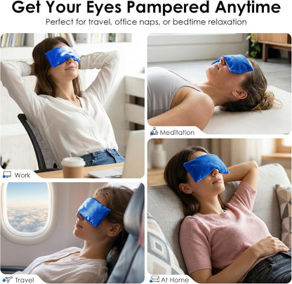 Weighted Eye Pillow for Yoga, Moist Heat Mask for Dry Eyes(Pink)