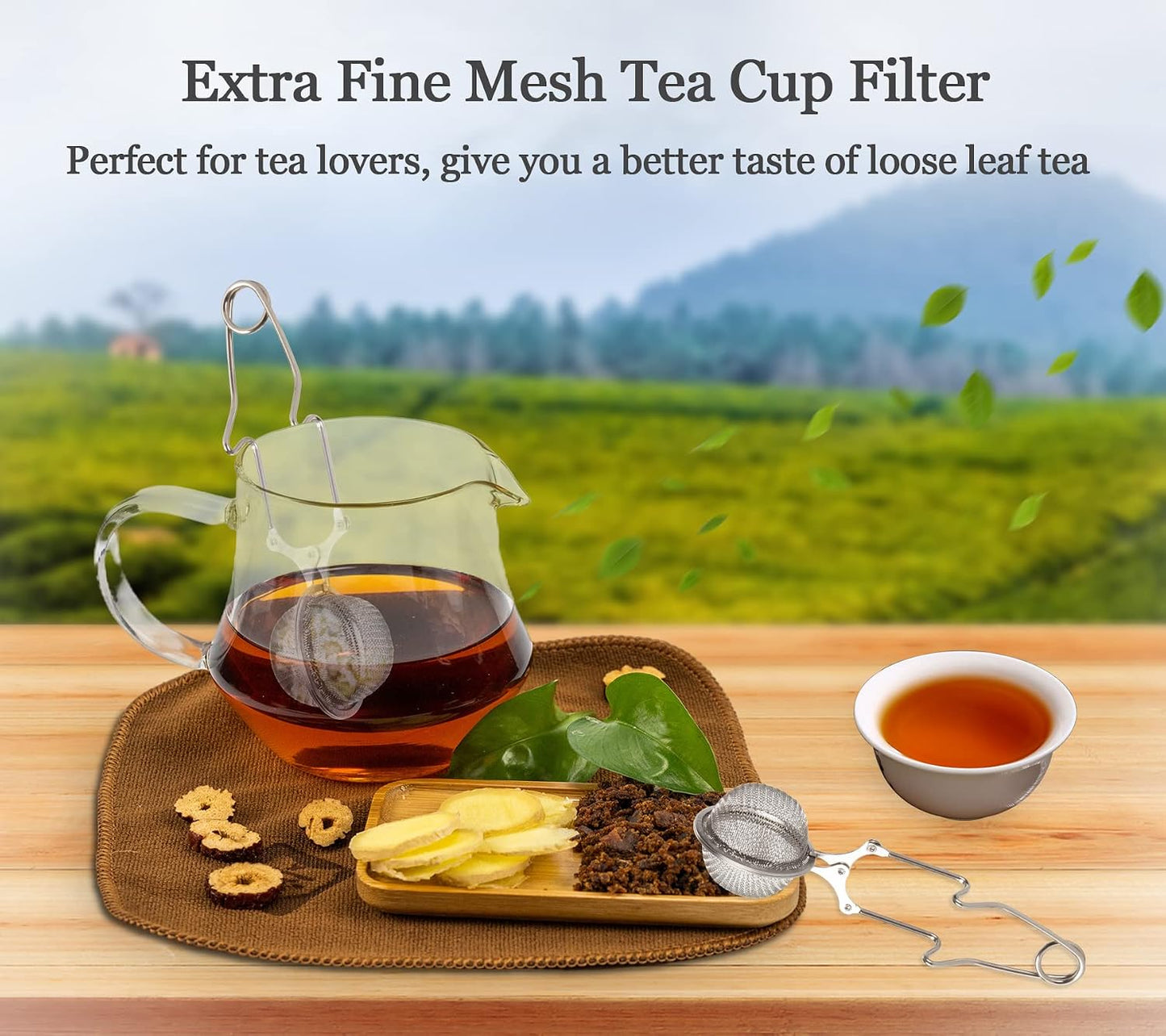 Snap Ball Tea Strainer, Exptolii 3 Pack Stainless Steel Tea Infuser Filter with Handle for Loose Leaf Tea, Spices, Seasonings