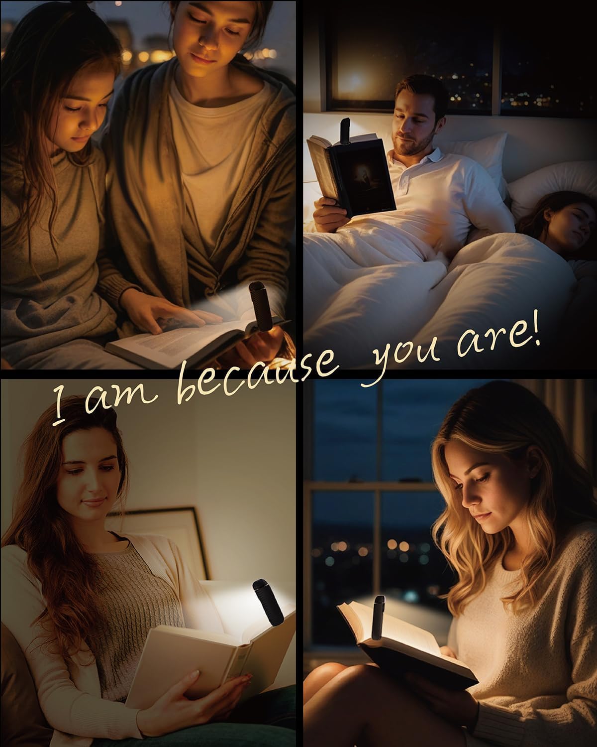 HEMONNKAM Book Reading Light, Rechargeable Clip on Booklight, Eye Caring 3 Color Temperatures & 5 Brightness Levels, Night Use for Bed, Long Lasting, Reading at Night in Bed, Romantic Purple