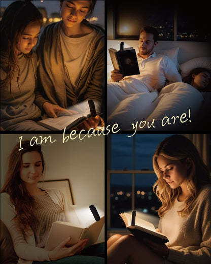 HEMONNKAM Book Reading Light, Rechargeable Clip on Booklight, Eye Caring 3 Color Temperatures & 5 Brightness Levels, Night Use for Bed, Long Lasting, Reading at Night in Bed, Romantic Purple