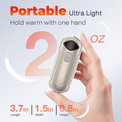 Hand Warmers Rechargeable 2 Pack, Electric Hand Warmer, 2-Second to 131°F with 5 Heat Levels, USB-C Portable Pocket Heater Handwarmers, UL Certified for Camping, Hunting, Gifts for Women Men