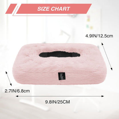 SPRING SEAON Desk & Office Chair Arm Pads Covers Fuzzy Memory Foam Pads