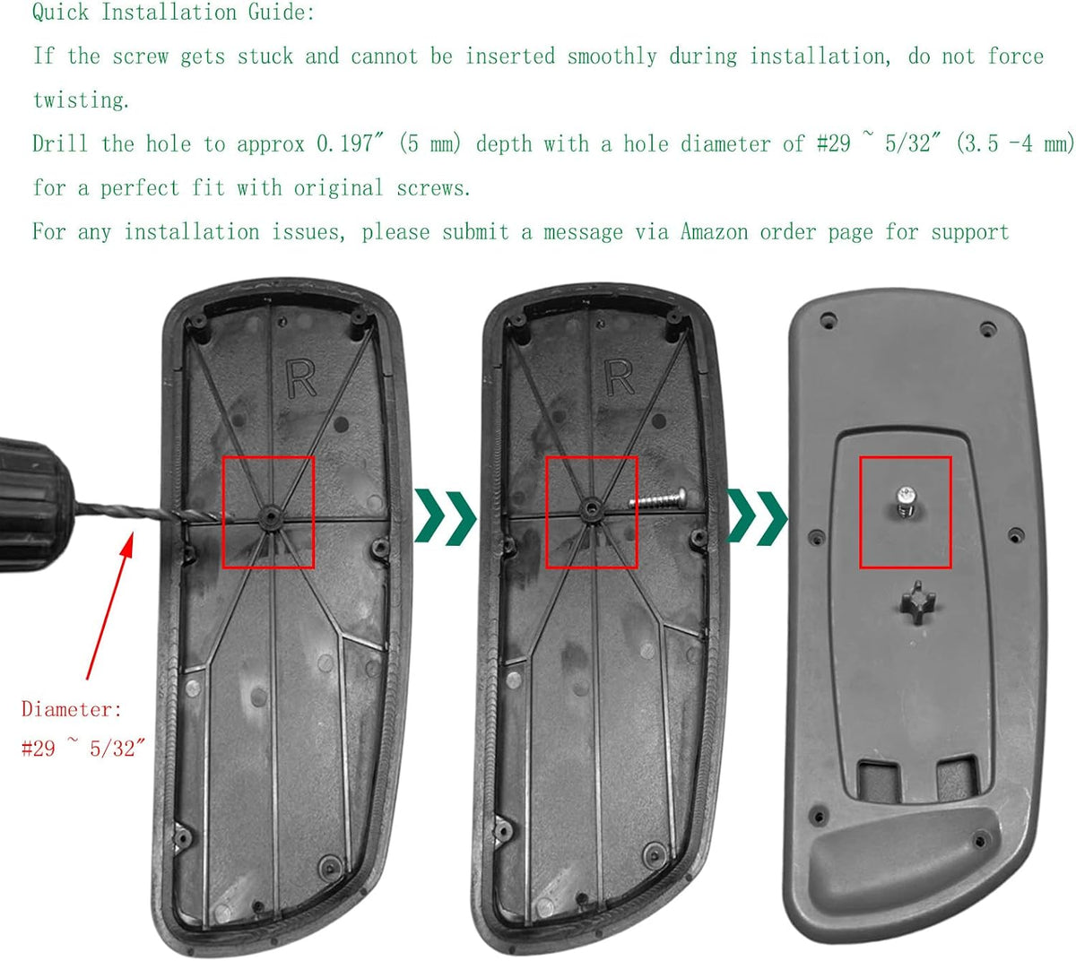 Armrest Pads for Knoll Life Chair Fixed and Height Adjustable Only Not Compatible with 4D High Performance Models Replacement Armrest Cushions Black (Pair)